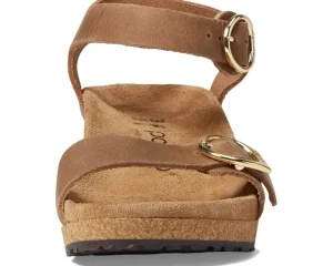 Birkenstock Sandals<Papillio by Soley Wedge Sandal - Leather Cognac Leather
