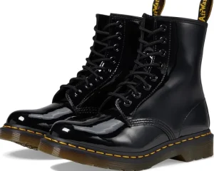 Dr. Martens Boots & Booties<1460 Patent Leather Lace Up Boots Black Patent Lamper Leather
