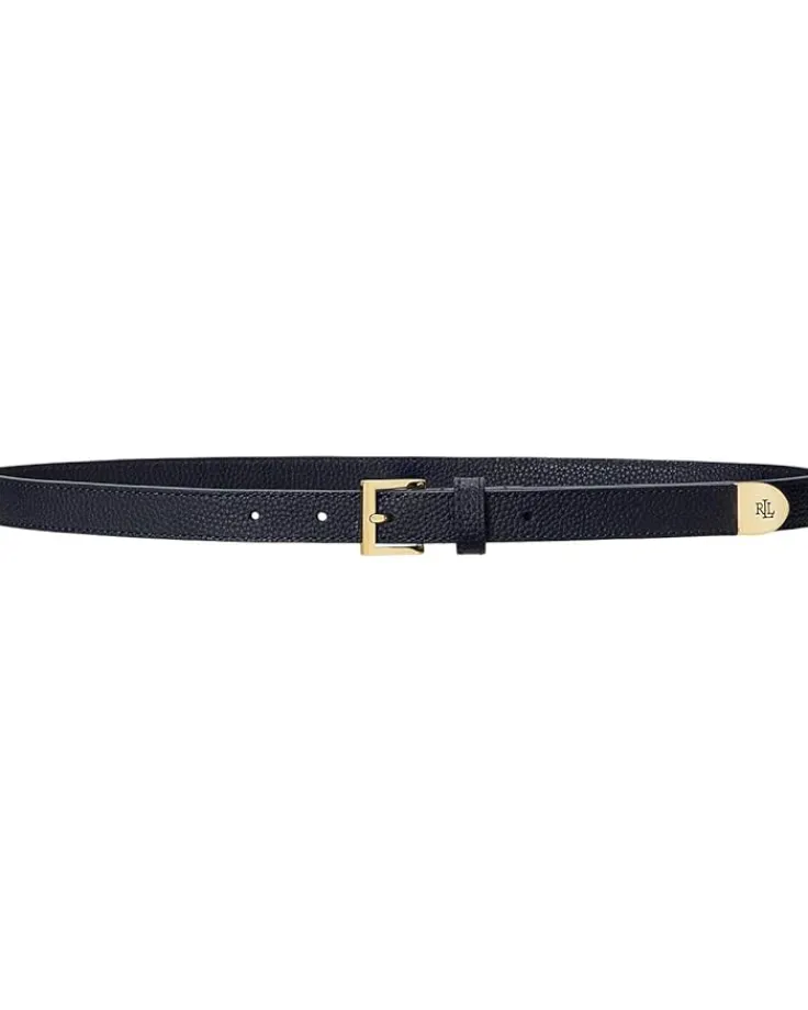 pebbled_leather_skinny_be_0.webp Lauren Ralph Lauren Belts<Pebbled Leather Skinny Belt Refined Navy