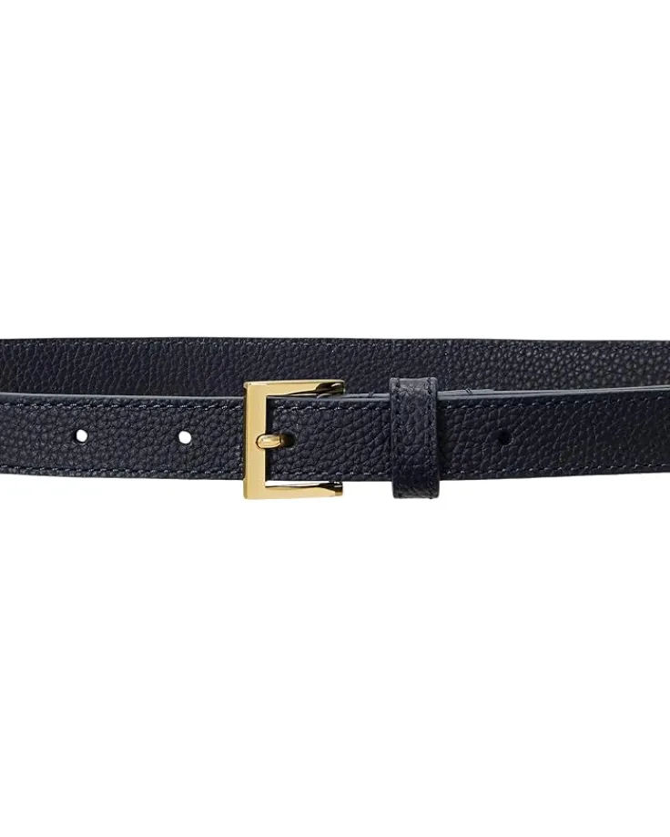 pebbled_leather_skinny_be_1.webp Lauren Ralph Lauren Belts<Pebbled Leather Skinny Belt Refined Navy