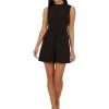 Adrianna Papell Jumpsuits & Rompers<Peplum Romper Black