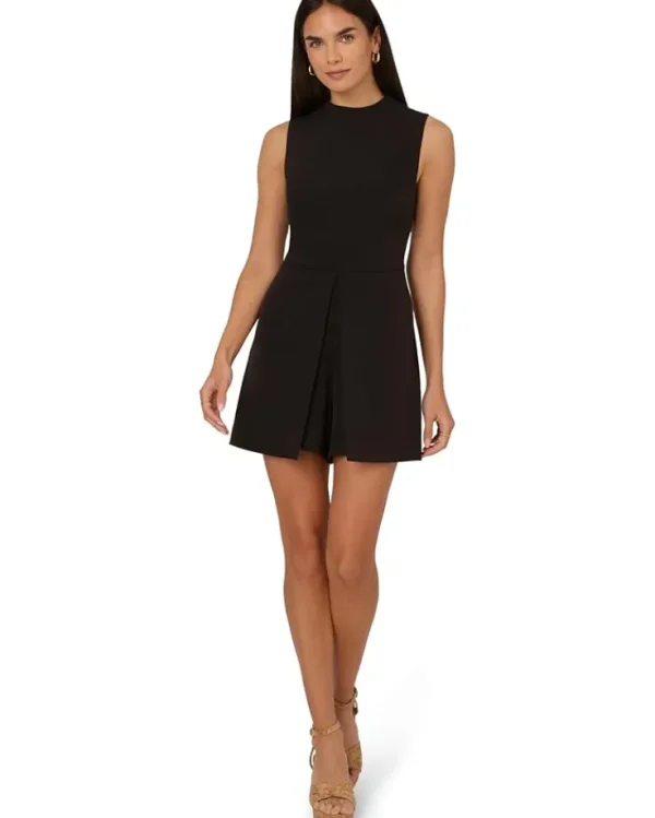 Adrianna Papell Jumpsuits & Rompers<Peplum Romper Black