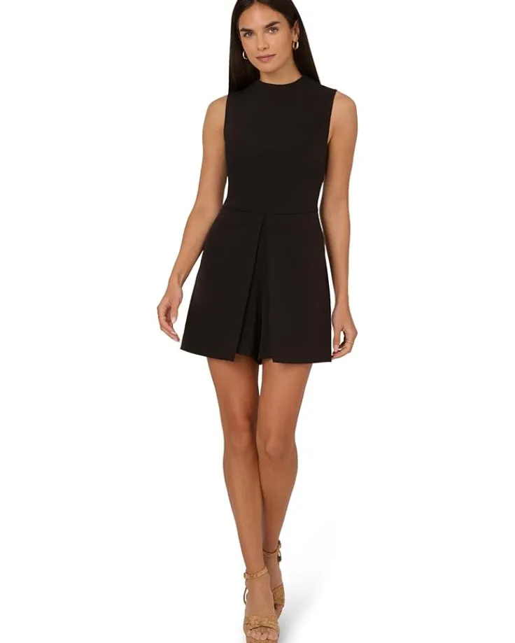peplum_romper_0.webp Adrianna Papell Jumpsuits & Rompers<Peplum Romper Black