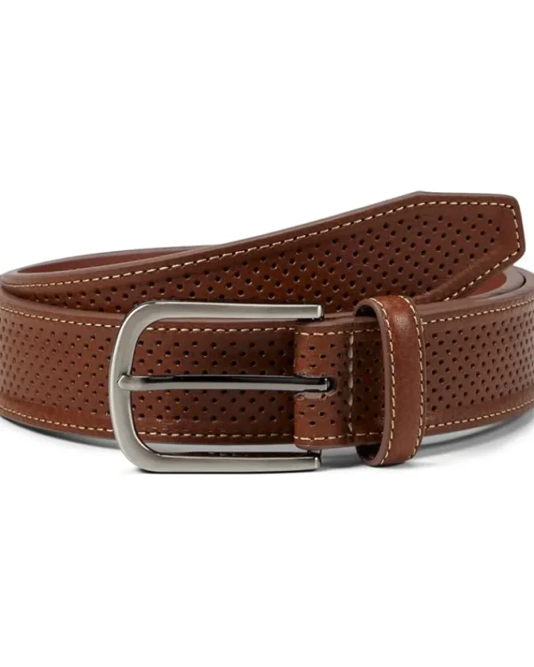 Johnston & Murphy Belts<Perfed Leather Belt Tan