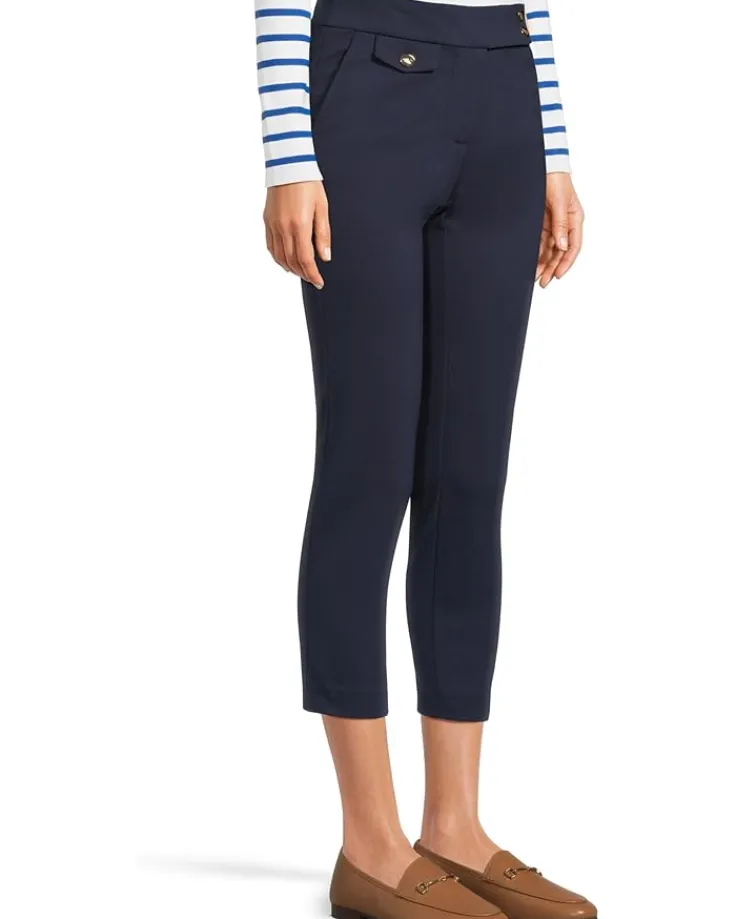 petite_ponte_ankle_pant_1.webp Lauren Ralph Lauren Plus Size | Pants<Petite Ponte Ankle Pant Refined Navy