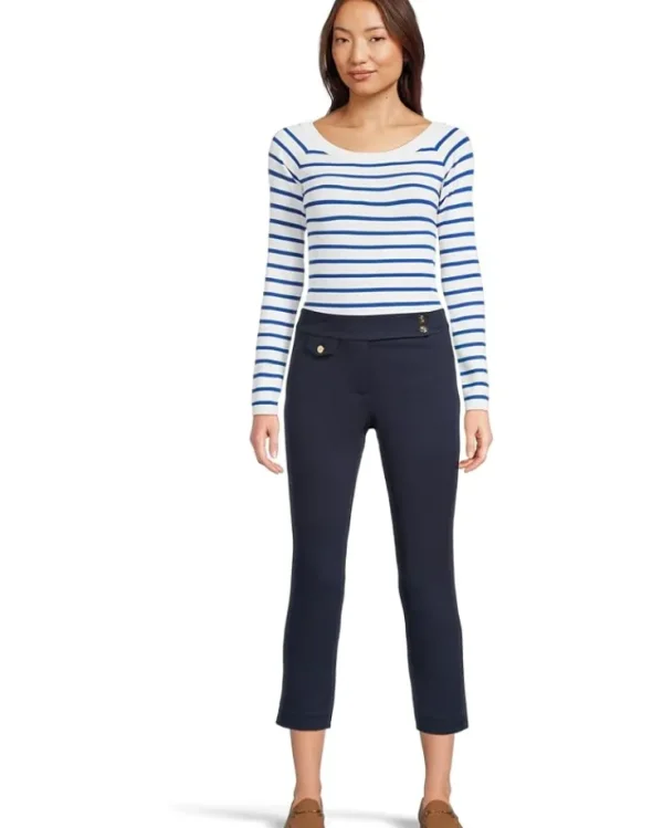 Lauren Ralph Lauren Plus Size | Pants<Petite Ponte Ankle Pant Refined Navy