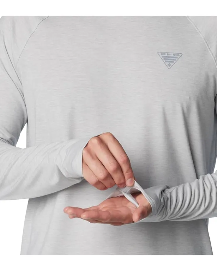 pfg_uncharted_long_sleeve_4.webp Columbia Activewear<PFG Uncharted™ Long Sleeve Bluebell Heather