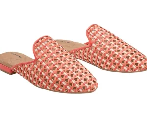 Birdies Mules<Phoebe Woven Mule Sorbet Woven Faux Leather