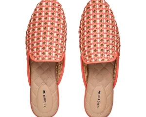 Birdies Mules<Phoebe Woven Mule Sorbet Woven Faux Leather