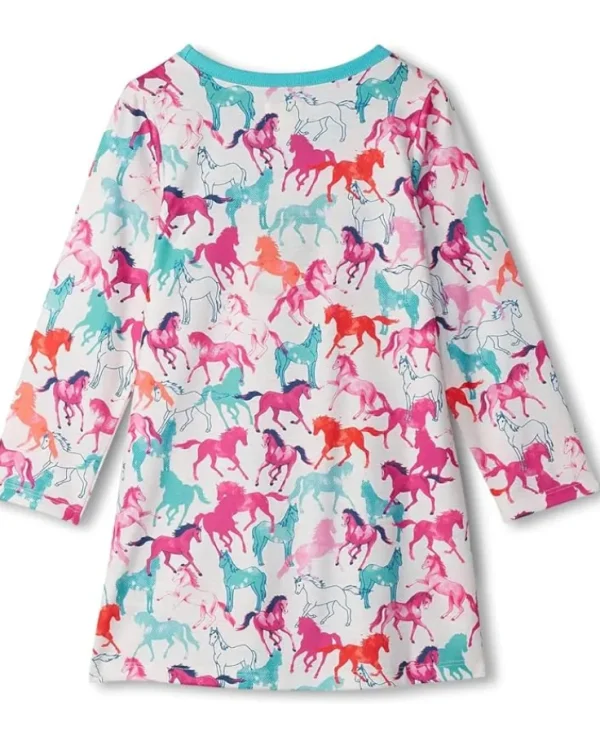 Hatley Kids Pajamas | Pajamas<Photo Horses Long Sleeve Nightdress (Toddler/Little Kid/Big Kid) Natural
