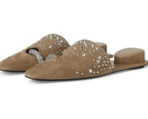 Tory Burch Mules | Flats<Pierced Crystal Mule River Rock/Crystal