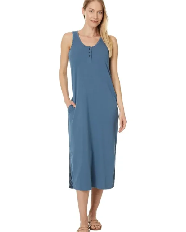 Toad&Co Dresses<Piru Henley Midi Tank Dress Pacific Blue