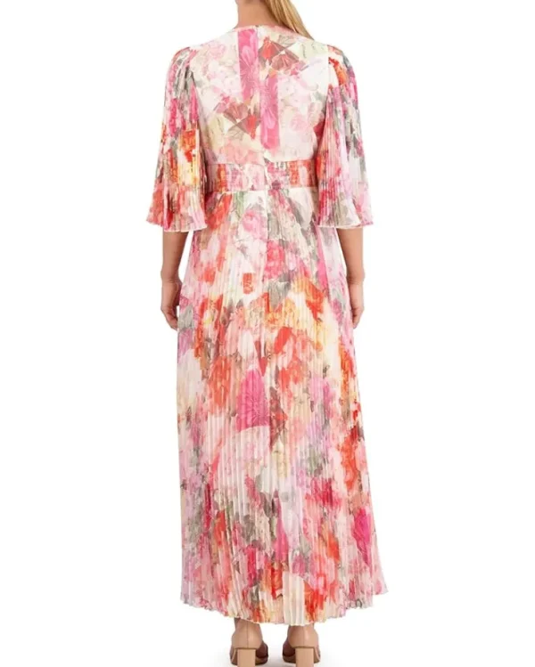 Vince Camuto Dresses<Pleated Chiffon Maxi Pink Multi