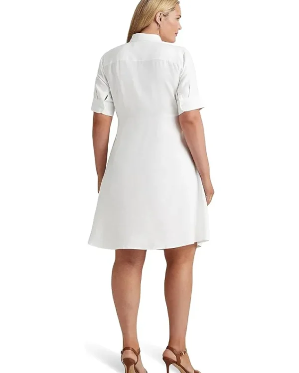 Lauren Ralph Lauren Dresses | Plus Size<Plus Size Linen Shirtdress White