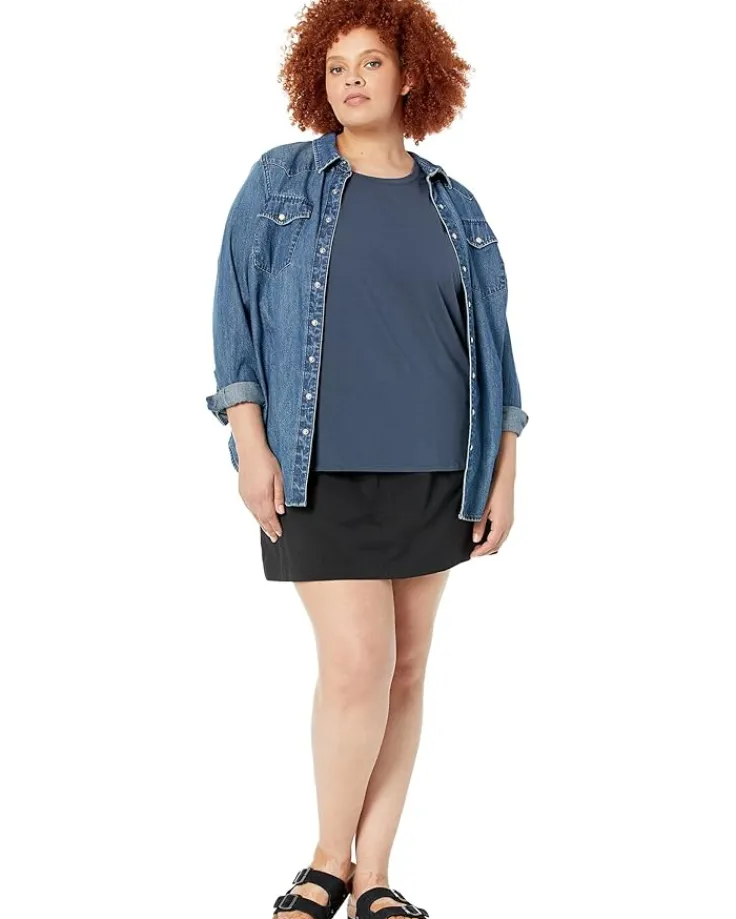 plus_size_vista_camp_skor_3.webp L.L.Bean Skirts<Plus Size Vista Camp Skort Classic Black