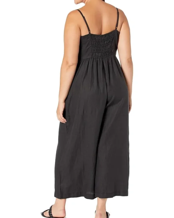 Madewell Jumpsuits & Rompers<Plus Sleeveless Wide-Leg Jumpsuit in 100% Linen True Black