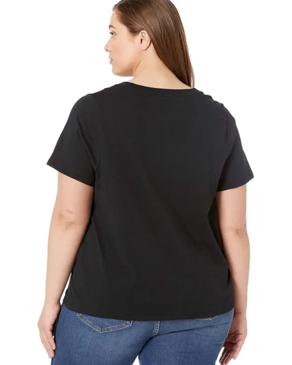 Madewell Shirts & Tops | Plus Size<Plus Whisper Cotton V-Neck Tee True Black