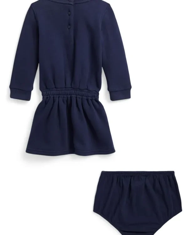 Polo Ralph Lauren Kids Dresses<Polo Bear Fleece Dress & Bloomer (Infant) Refined Navy