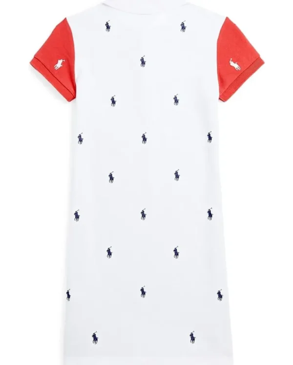 Polo Ralph Lauren Kids Dresses<Polo Pony Cotton Mesh Polo Dress (Big Kids) Rustic Navy/White