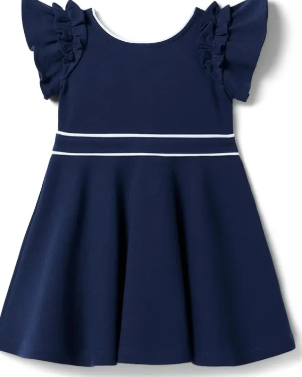 Janie and Jack Dresses<Ponte Dress (Toddler/Little Kid/Big Kid) Dark Blue