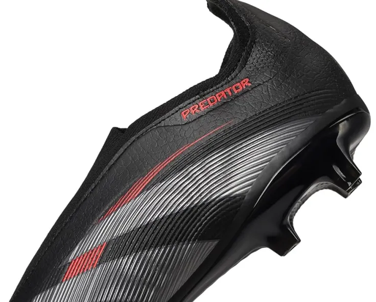 predator_league_laceless__5.webp adidas Sneakers & Athletic<Predator League Laceless Firm Ground Soccer Cleats Black/Grey/Lucid Red