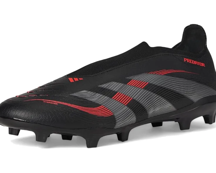 predator_league_laceless__6.webp adidas Sneakers & Athletic<Predator League Laceless Firm Ground Soccer Cleats Black/Grey/Lucid Red