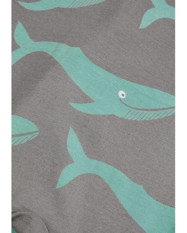 Kickee Pants Kids Pajamas<Print Footie with Zipper (Infant) Rain Whale