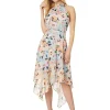 Vince Camuto Dresses<PTD Novelty Chiffon Midi Dress Light Blue