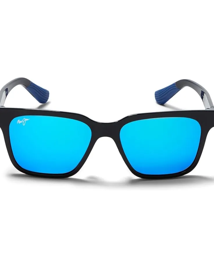 punkikai_1.webp Maui Jim Sunglasses & Eyewear | Sunglasses<Punkikai Shiny Black/Blue Hawaii Polarized