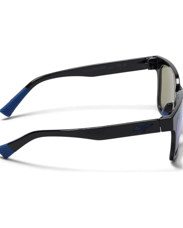 Maui Jim Sunglasses & Eyewear | Sunglasses<Punkikai Shiny Black/Blue Hawaii Polarized