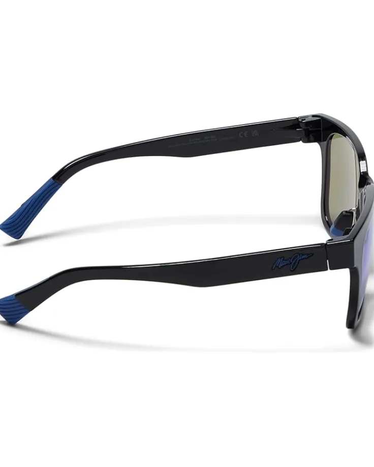 punkikai_2.webp Maui Jim Sunglasses & Eyewear | Sunglasses<Punkikai Shiny Black/Blue Hawaii Polarized