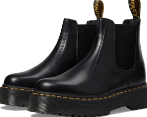 Dr. Martens Boots & Booties<2976 Quad Smooth Leather Platform Chelsea Boots Black Polished Smooth