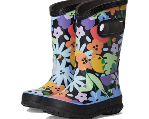Bogs Kids Boots | Boots<Rainboot Overlap Flowers (Toddler/Little Kid/Big Kid) Black Multi