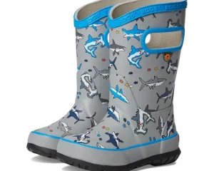 Bogs Kids Boots | Boots<Rainboot Pixel Shark (Toddler/Little Kid/Big Kid) Gray Multi