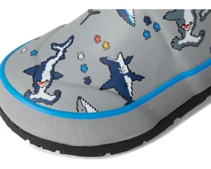 Bogs Kids Boots | Boots<Rainboot Pixel Shark (Toddler/Little Kid/Big Kid) Gray Multi