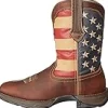 Durango Cowboy Boots<RD4414 - Flag Dark Brown