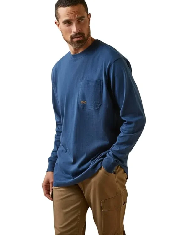Ariat Work & Duty Apparel<Rebar Cotton Strong Union City Blue Wing Teal