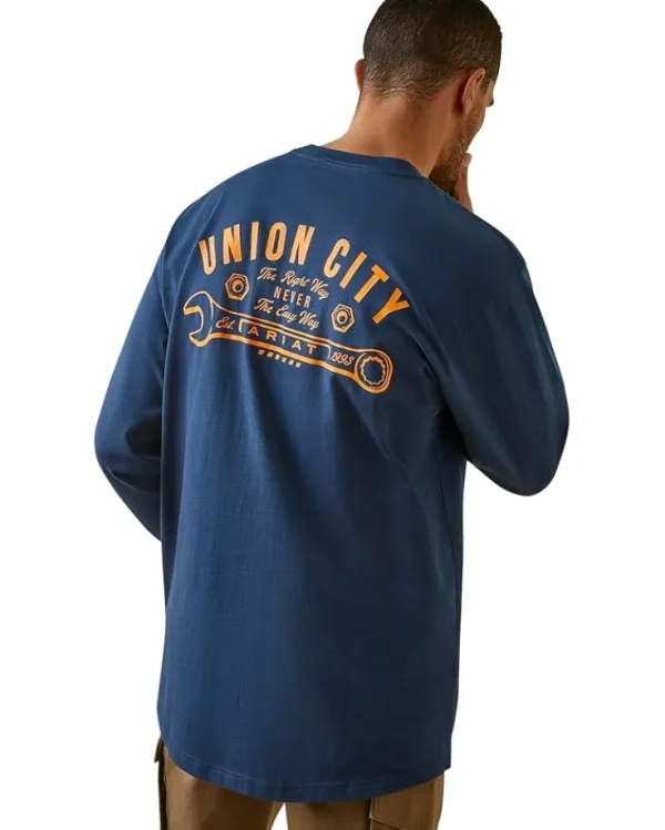 Ariat Work & Duty Apparel<Rebar Cotton Strong Union City Blue Wing Teal