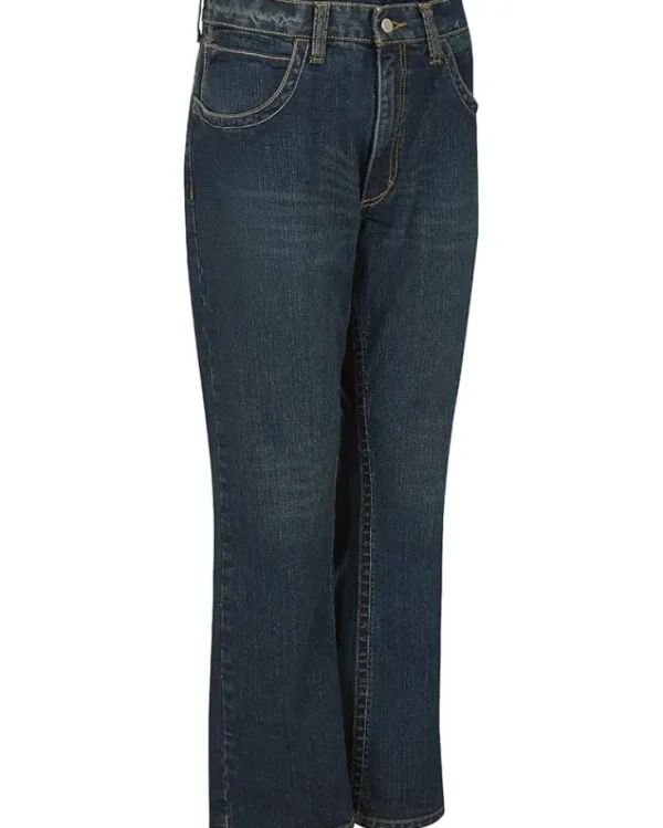 Bulwark FR Work & Duty Apparel | Jeans<Relaxed Fit Bootcut Jeans with Stretch Sanded Denim