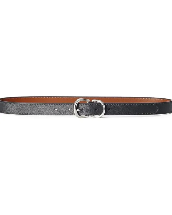 Lauren Ralph Lauren Belts<Reversible Crosshatch Leather Belt Black/Lauren Tan