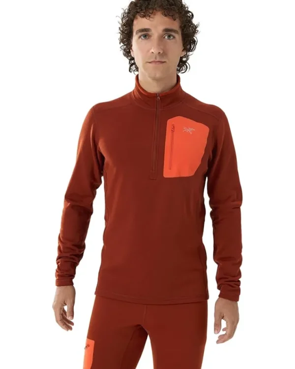 Arc'teryx Activewear | Shirts & Tops<Rho Heavyweight Zip Neck Sequoia/Solaris