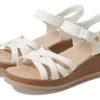 Bzees Sandals<Rhythm Wedge Strappy Sandals White Fabric