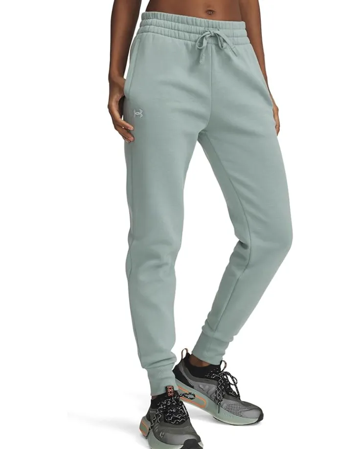 rival_fleece_joggers_0.webp Under Armour Activewear | Pants<Rival Fleece Joggers Silica Green/White