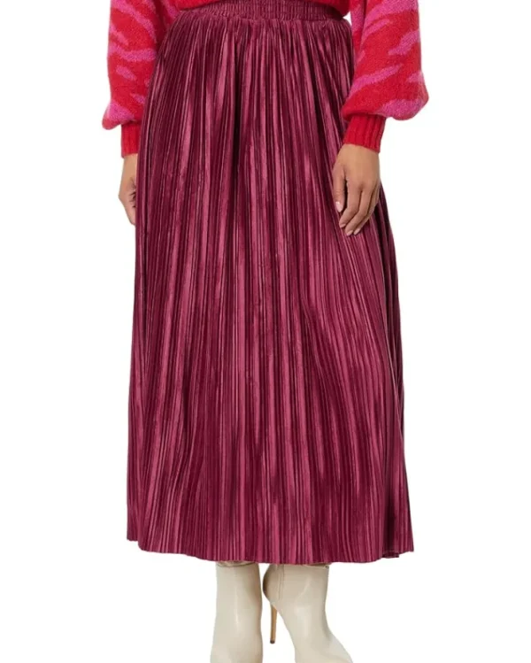 en saison Skirts<Rozlyn Pleated Midi Skirt Mulberry
