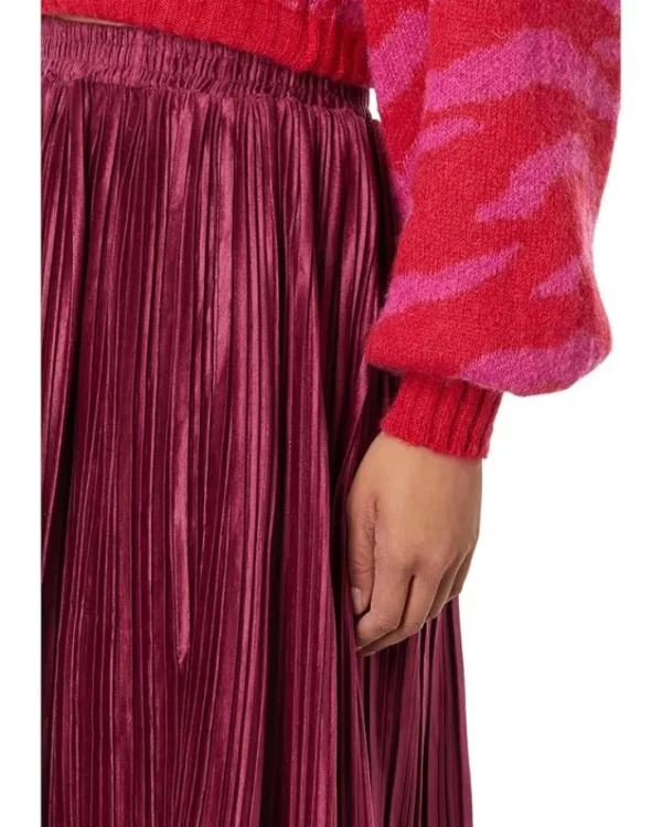 en saison Skirts<Rozlyn Pleated Midi Skirt Mulberry