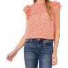 CeCe Shirts & Tops<Ruffle Smocked Yoke Babydoll Blouse Tigerlily