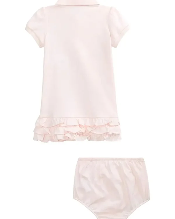 Polo Ralph Lauren Kids Dresses<Ruffled Polo Dress & Bloomer (Infant) Delicate Pink