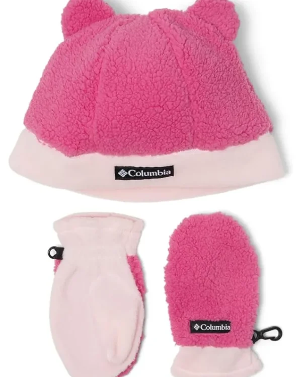 Columbia Kids Hats<Rugged Ridge™ Beanie and Mittens (Toddler) Pink Ice/Satin Pink