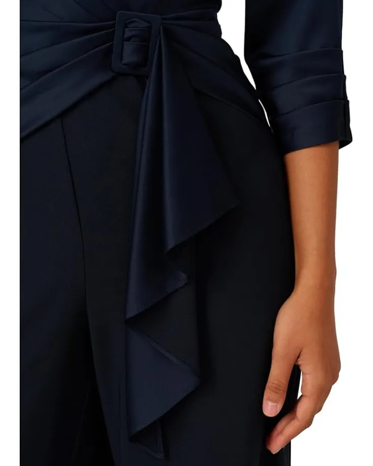 satin_crepe_jumpsuit_2.webp Adrianna Papell Jumpsuits & Rompers<Satin Crepe Jumpsuit Dark Navy