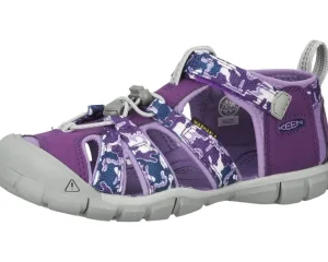 KEEN Kids Adaptive | Sandals<Seacamp II CNX (Toddler/Little Kid/Big Kid) Camo/Tillandsia Purple